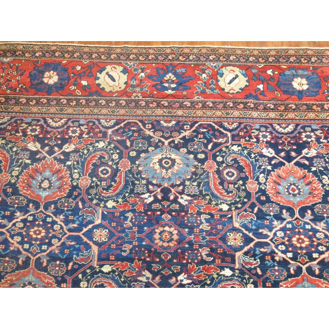Early 20th Century Oversize Antique Persian Wool Sultanabad Mahal Traditional Carpet For Sale - Image 5 of 6