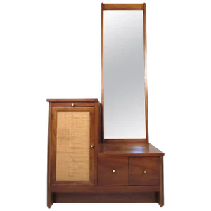 Mid-Century Hall Cabinet With Mirror