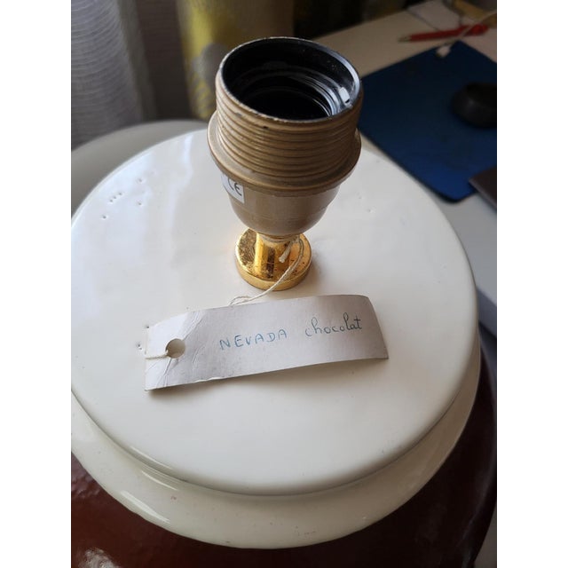 Large French Ceramic Table Lamp by Hubert Olivier, 1990s For Sale - Image 14 of 16