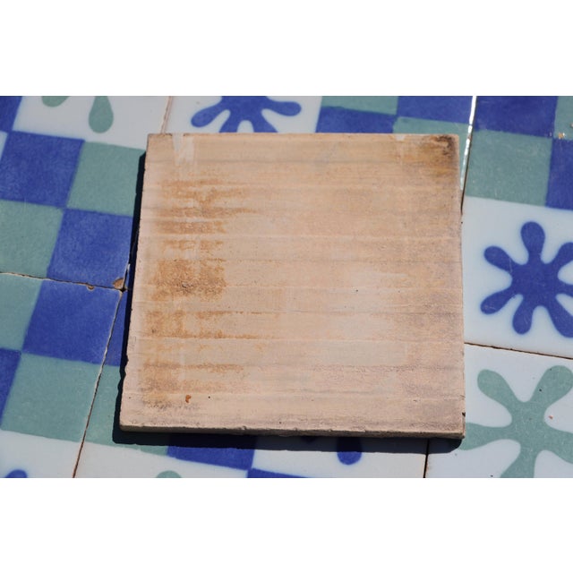 1900s Set of Sixty Antique Tiles, Green, Dark Blue and White, Portuguese For Sale - Image 18 of 18