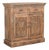 Cabinet/Buffet Constructed From Antique Indian Carved Door Panels and Reclaimed Wood For Sale