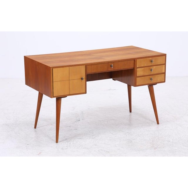 Vintage Desk with 4 Drawers and 2 Doors For Sale - Image 4 of 18