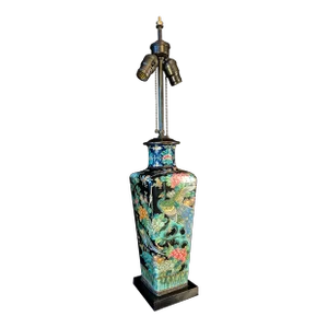 Early 20th Century Japanese Porcelain Vase Lamp