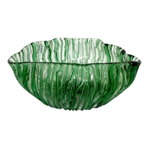 Early 20th Century Kelley Green Tri-Corner Lotz Texas Bowl