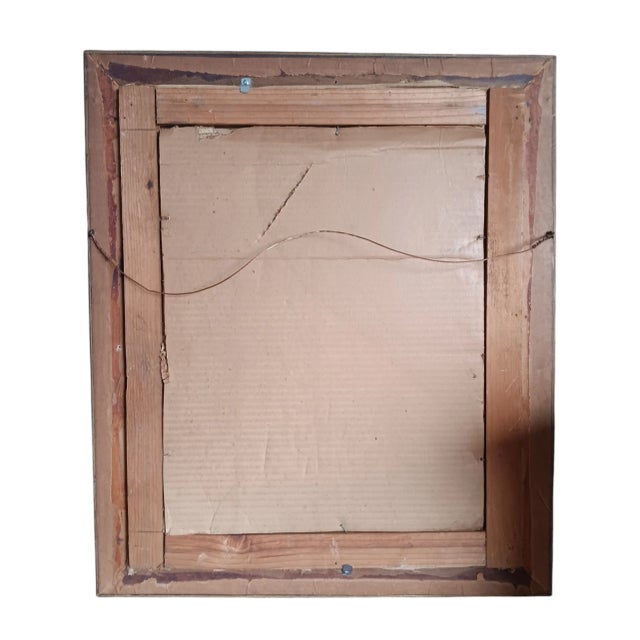 1940s Portrait of an Italian Ww2 Soldier Oil Painting Framed and Signed For Sale - Image 12 of 12
