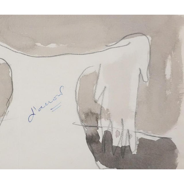 Jean Effel, The Wings of the Sun, 1970, Watercolor For Sale - Image 4 of 5