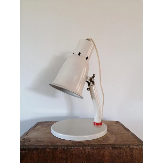 Nice industrial small Bauhaus desk lamp by Marianne Brandt. This lamp was put away for many years in an attic wrapped in...