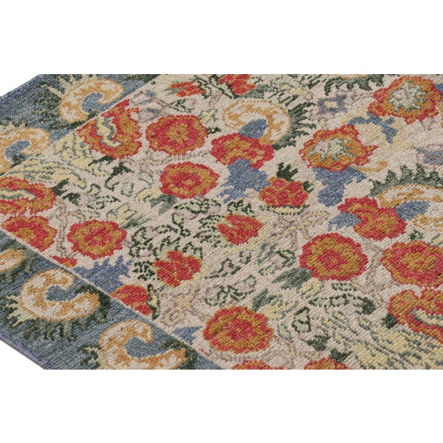 Contemporary Rug & Kilim’s Classic Style Rug in White With Floral Patterns For Sale - Image 3 of 7
