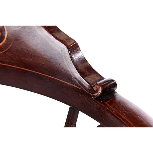 A very pretty Antique Edwardian Inlaid mahogany corner chair having a lovely shaped inlaid back with pierced fretwork...