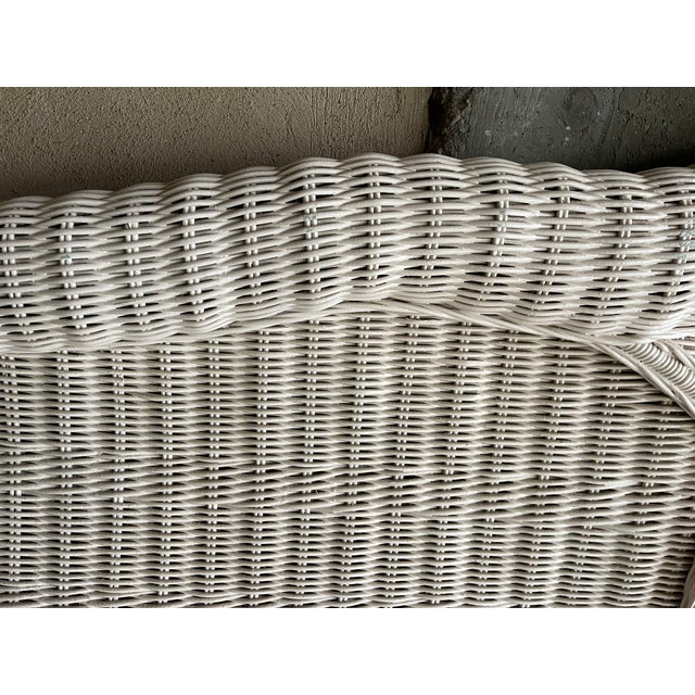 1990s 1990s Vintage Coastal King-Sized Wicker Headboard For Sale - Image 5 of 5