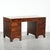 Wooden English Desk with Brass Elements and Green Leather Top For Sale - Image 14 of 14