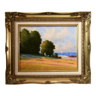 Val Mc Gann The Picnic C. 1990 Painting For Sale