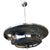 2 Layer Chrome Art Deco Streamline Saucer Ceiling Pendant Chandelier, 5 Available For Sale - Image 4 of 6