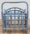Vintage Periwinkle Blue Rattan Magazine Rack For Sale - Image 4 of 12