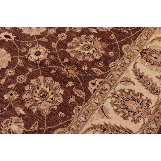 1980s 1980s Shabby Chic Ziegler Brown Beige Hand-Knotted Wool Rug - 8'9'' X 12'0'' For Sale - Image 5 of 9