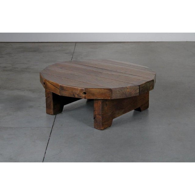 Octagonal Oak Coffee Table, Netherlands, 1960s For Sale - Image 4 of 8