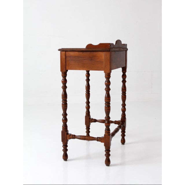 Colonial Revival Telephone Table Circa 1940s For Sale - Image 4 of 13