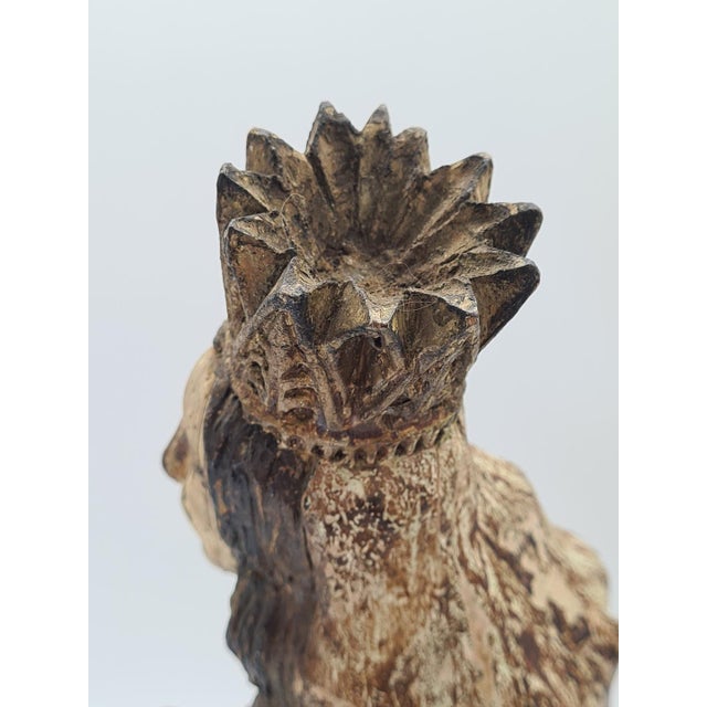 Hand-Carved and Polychromed Wooden Folk Sculpture of the Virgin Mary with Child, Early 20th Century For Sale - Image 4 of 15