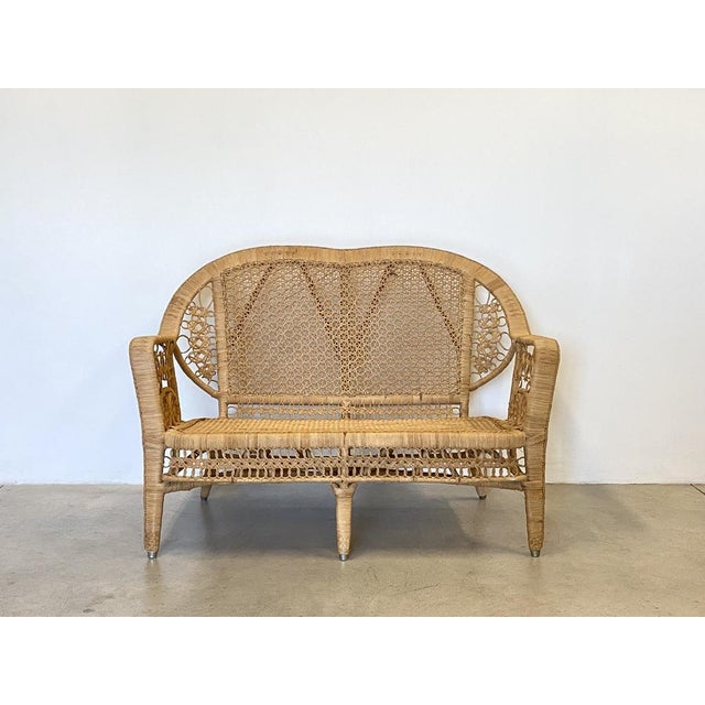 Wicker Lounge Set, 1980s, Set of 4 For Sale - Image 4 of 18