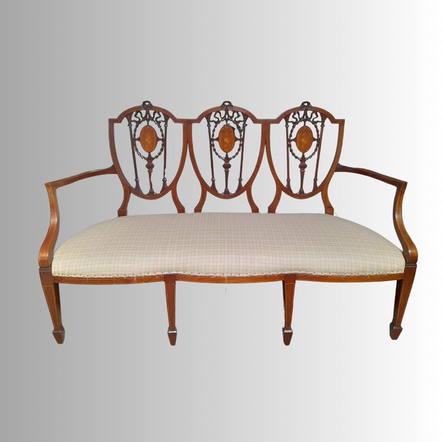 English Mahogany Living Room Set, 1930s, Set of 5 For Sale - Image 4 of 14