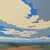 Bluffs West by Michael Magrin | Oil on canvas Landscape with blue sky and distant hills. For Sale
