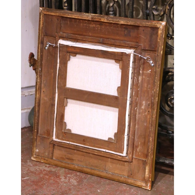 19th C. Genre Oil on Canvas Painting in Giltwood Frame Signed Amédée Greux For Sale - Image 10 of 11