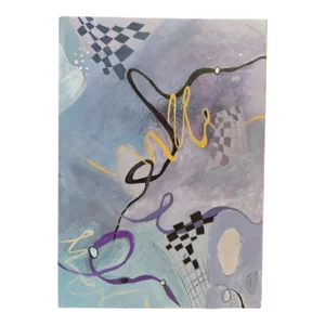 Gloria T Roberts 1990 Abstract Geometric Original Oil Painting