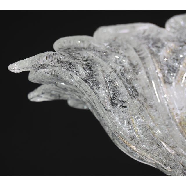 1970s Set of 2 Amsterdam Palmetta, Italian Murano Glass Ceiling Light or Flush Mount For Sale - Image 12 of 17
