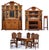 Art Nouveau Dining Room Furniture, 1920s, Set of 10 For Sale - Image 6 of 7