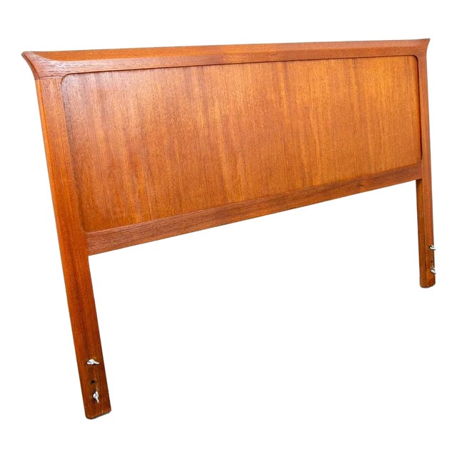 1960s Mid Century Danish Modern Teak Full Size Headboard MidMod Vintage Vtg For Sale