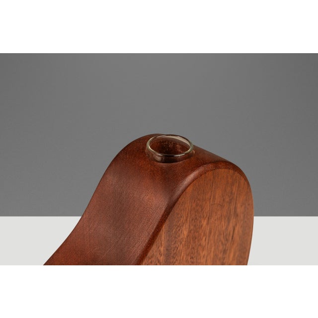 Set of 3 Organic Modern Bud-Propagation Vases Carved in Solid African Sapele by Mark Leblanc for Leblanc Studios, Usa, Circa 2020s For Sale - Image 12 of 12