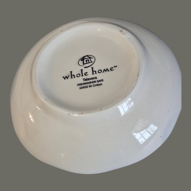 Blue Late 20th Century Seven Piece Whole Home Painted Talavera Style Olive Oil Dipping Set For Sale - Image 8 of 10