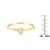 14K Yellow Gold Plated .925 Sterling Silver 1/20 Carat Diamond Teardrop Pear-Shaped Miracle Set Petite Fashion Ring (J-K Color, I1-I2 Clarity) Size 8 For Sale In New York - Image 6 of 6