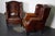 Vintage Dutch Cognac Leather Club Chairs, the Netherlands, Set of 2 For Sale - Image 13 of 18