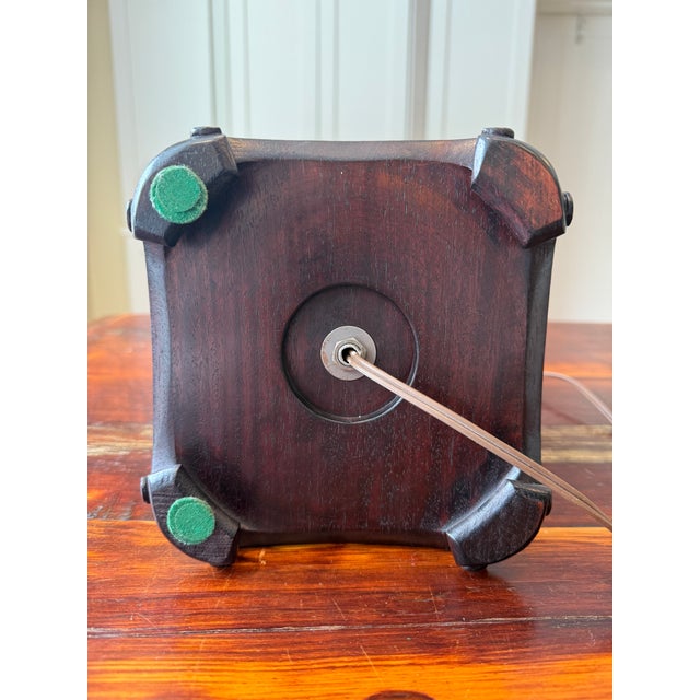 Antique Blue and White Porcelain Chinese Ginger Jar Lamp For Sale - Image 10 of 10