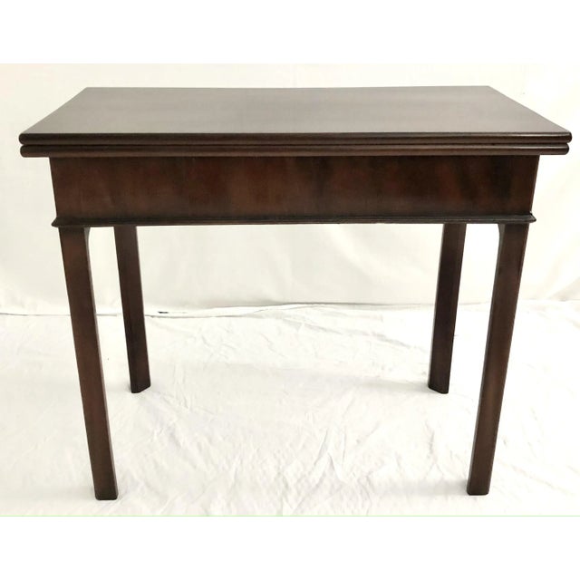 English A Mid 18th C. English George III Mahogany Accordion Card Table For Sale - Image 3 of 8
