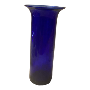 Vintage Bohemian Cobalt Blue Vase