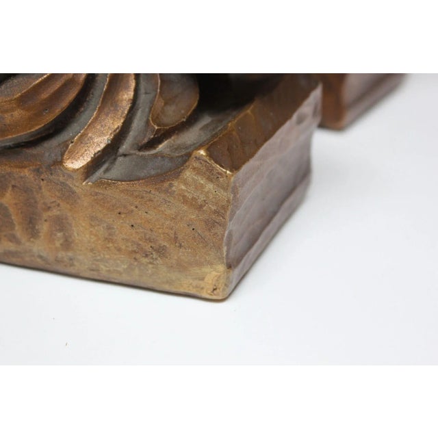 Pair of Mid-Century Modern Gold "Lion" Bookends For Sale - Image 11 of 12