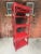 Vintage Rattan Etagere Bookcase in Vermillion Red Faux Tortoise Shell Finish - Newly Painted For Sale - Image 12 of 12