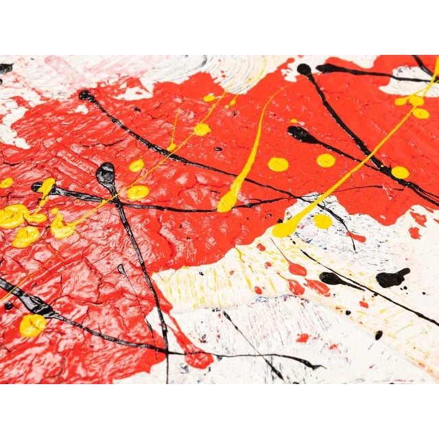 1970s Abstract Composition I, Oil & Acrylic on Canvas For Sale - Image 5 of 11