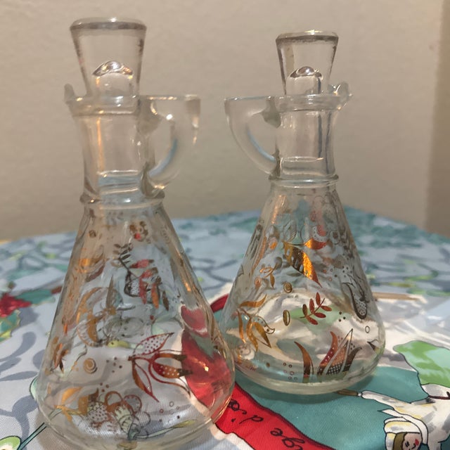 1950s Mid-Century Modern Georges Briard "Persian Garden" Cruet Set - Pair For Sale - Image 4 of 10
