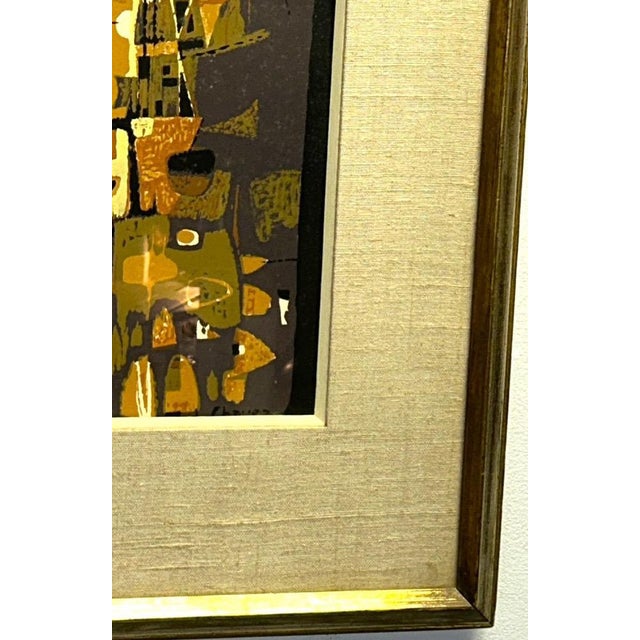 1956 Edward Chavez Gothic Towers Abstract Modernist Lithograph Woodstock School Art For Sale - Image 11 of 12