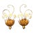 Vintage Italian Tole Daisy Sconce - A Pair For Sale