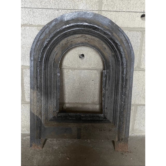 Antique Victorian Style Stone Arched Fireplace Insert For Sale - Image 4 of 4