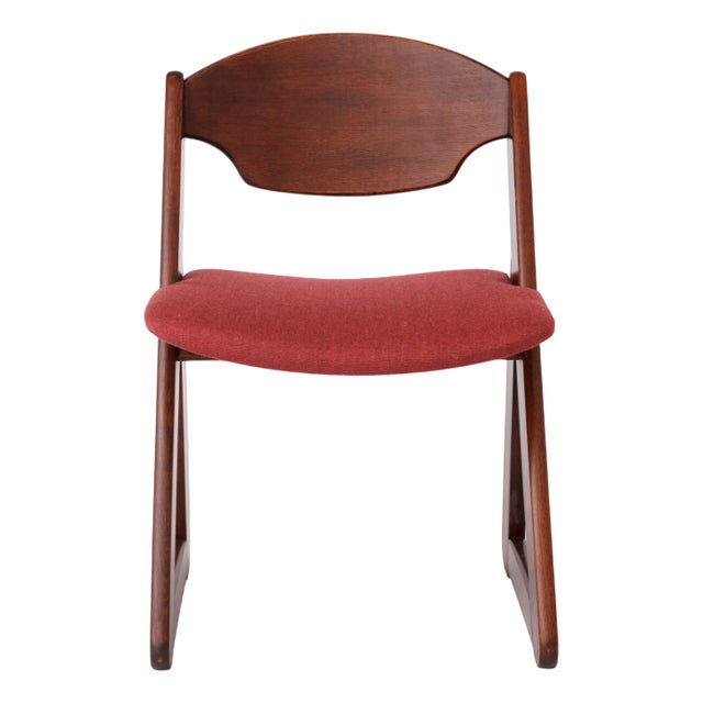 Vintage Italian Chair in Dark Beechwood, 1980s For Sale