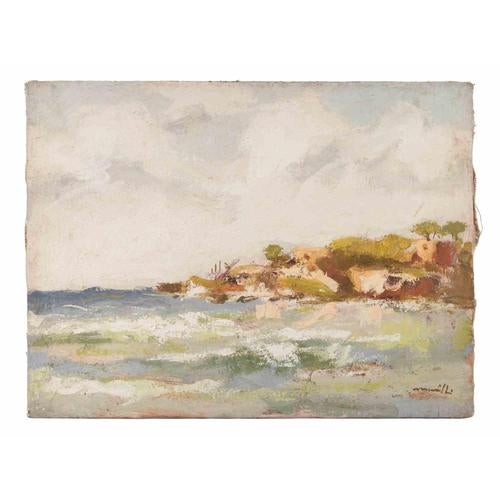 Oil on canvas realized by Franco Marzilli (1934-2010) in 1970s. Hand signed lower right. Very good condition. Franco...