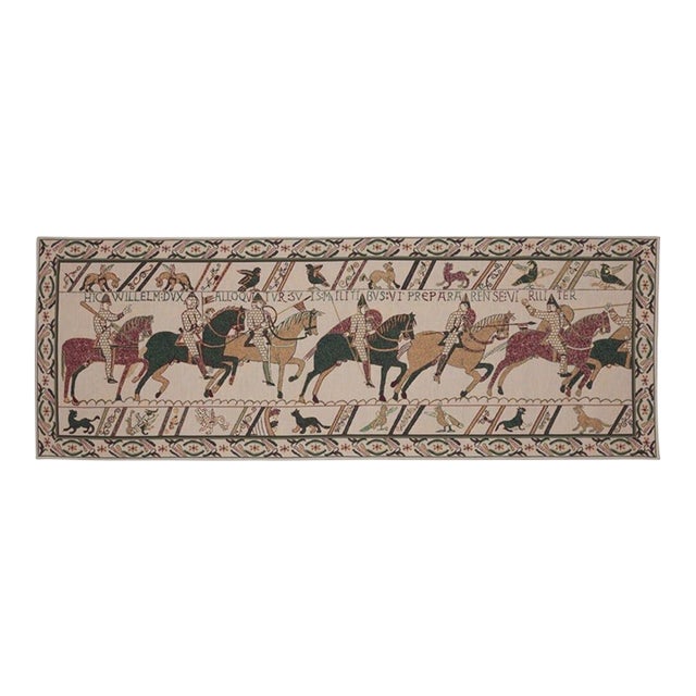 Bayeux - Norman Knights Tapestry - 69 X 188 Cm (2'3" X 6'2") - Requires Rod Size 5 For Sale
