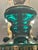 Mid-Century Italian Neoclassical Emerald Glass Urn Lamps, Likely Empoli Glass, Circa 1955-1965 - A Pair For Sale - Image 4 of 12