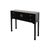 Asian 37" Black 4 Drawers Moon Face Slim Narrow Foyer Console Side Table For Sale - Image 3 of 12