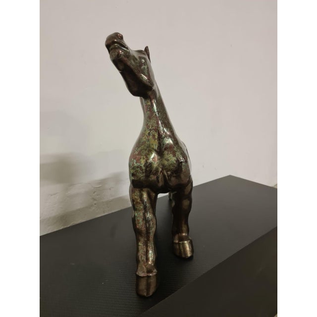 Ceramic Horse in Glazed Ceramic from Albissola, 1980s For Sale - Image 7 of 16